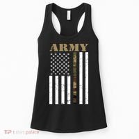 Army United States Thin Camo Line Flag Front And Back Women's Tank Top thumb 0