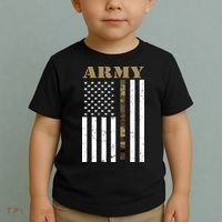 Army United States Thin Camo Line Flag Front And Back Toddler T-Shirt thumb 2