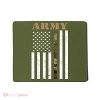 Army United States Thin Camo Line Flag Front And Back Mousepad thumb 0