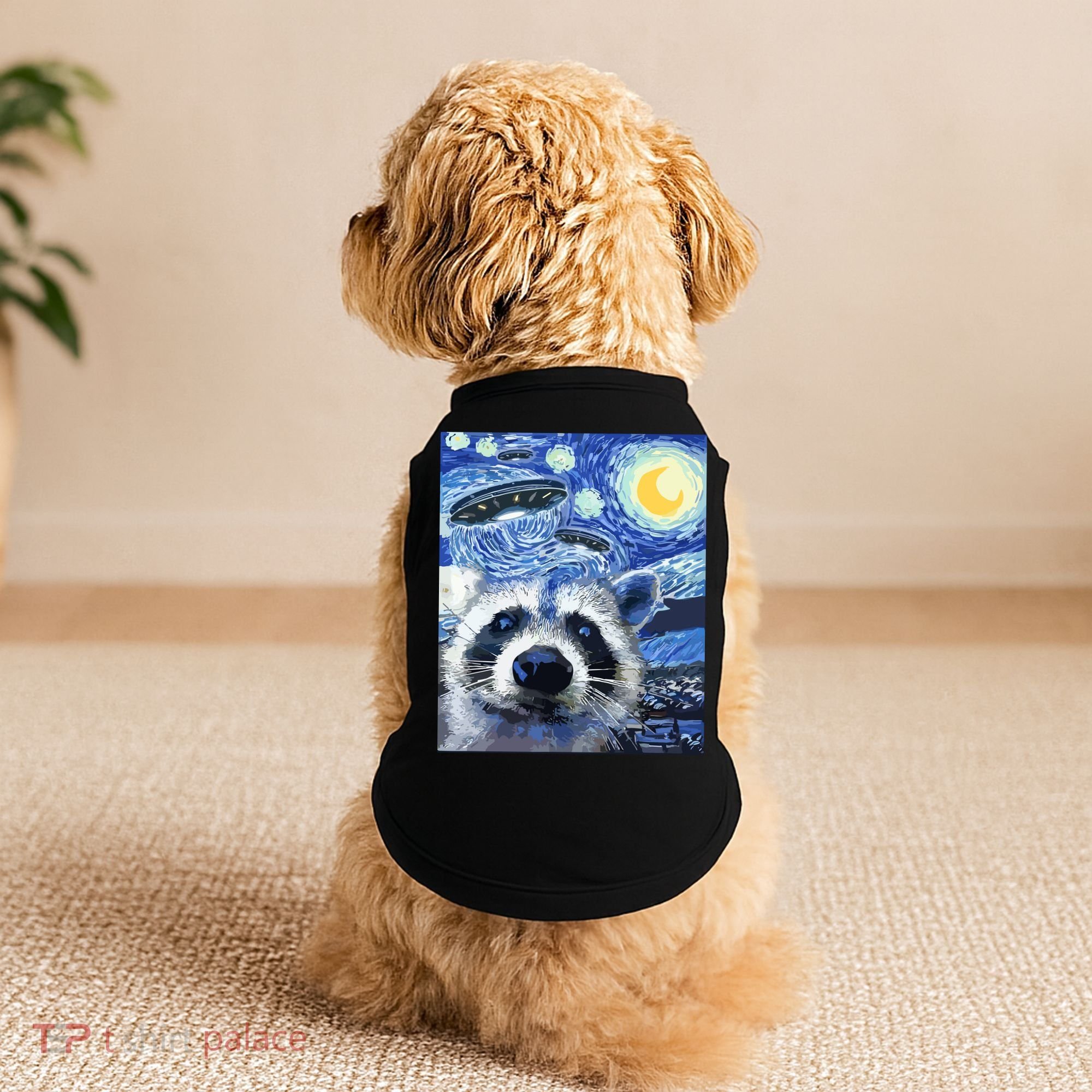 Alien Ufo Starry Night Racoon Doggie Tank