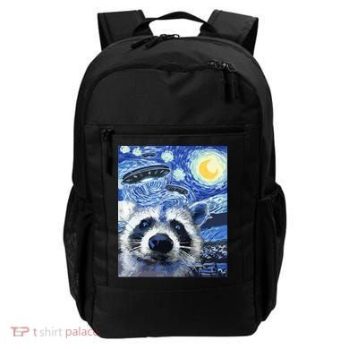 Alien Ufo Starry Night Racoon Backpack