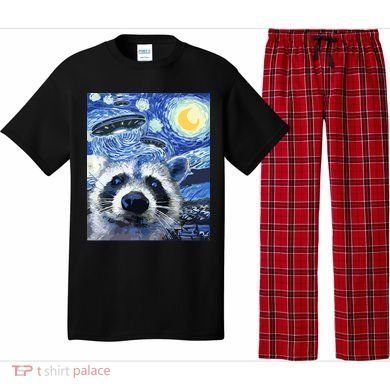 Alien Ufo Starry Night Racoon Pajama Set