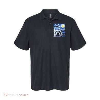 Alien Ufo Starry Night Racoon Polo