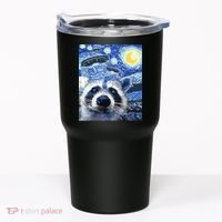Alien Ufo Starry Night Racoon Tumbler thumb 0