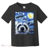 Alien Ufo Starry Night Racoon Toddler T-Shirt thumb 0