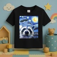 Alien Ufo Starry Night Racoon Toddler T-Shirt thumb 3