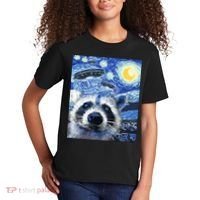 Alien Ufo Starry Night Racoon Kids T-Shirt thumb 2