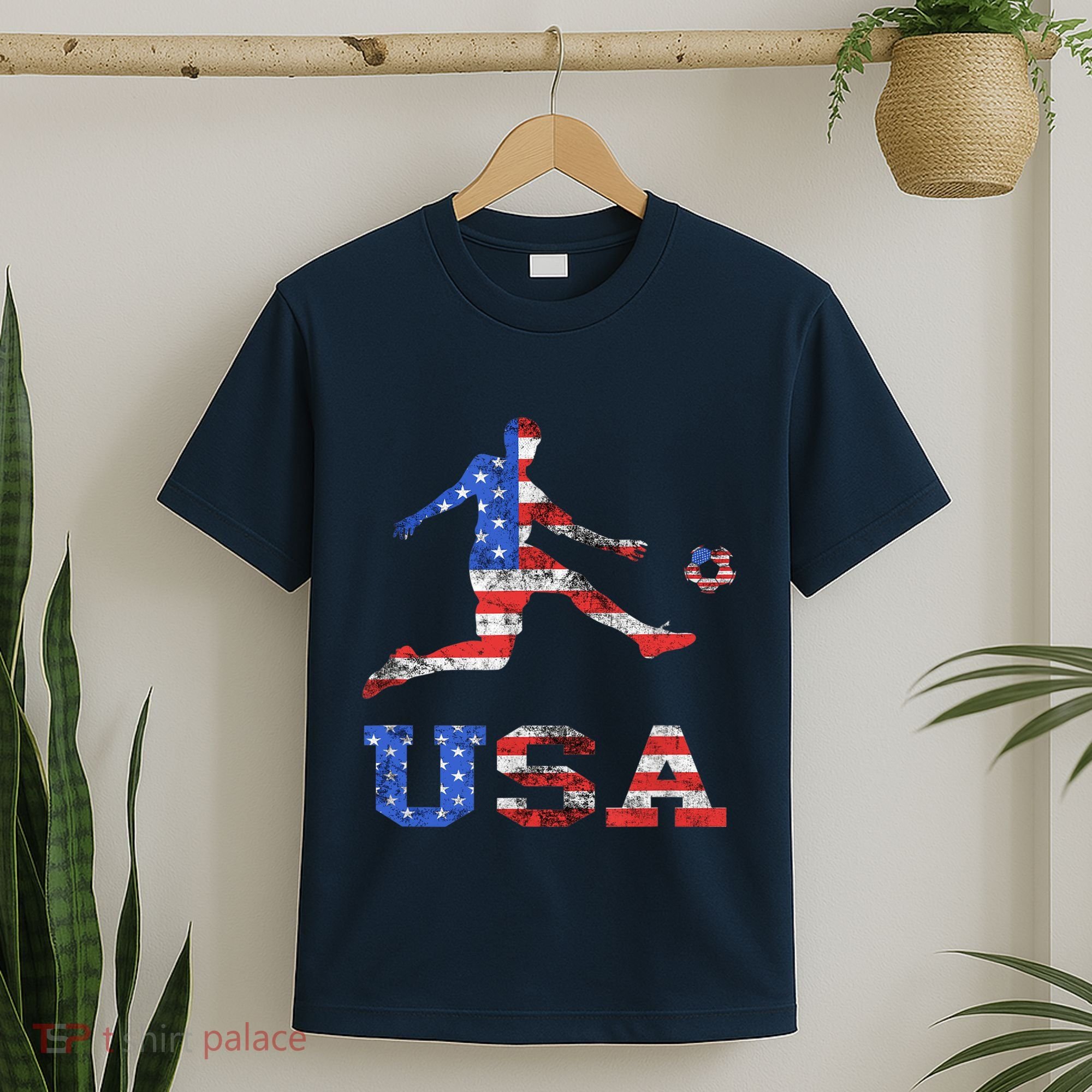 America USA Soccer Player American USA America Flag T-Shirt
