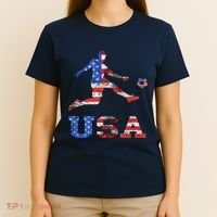 America USA Soccer Player American USA America Flag T-Shirt thumb 4