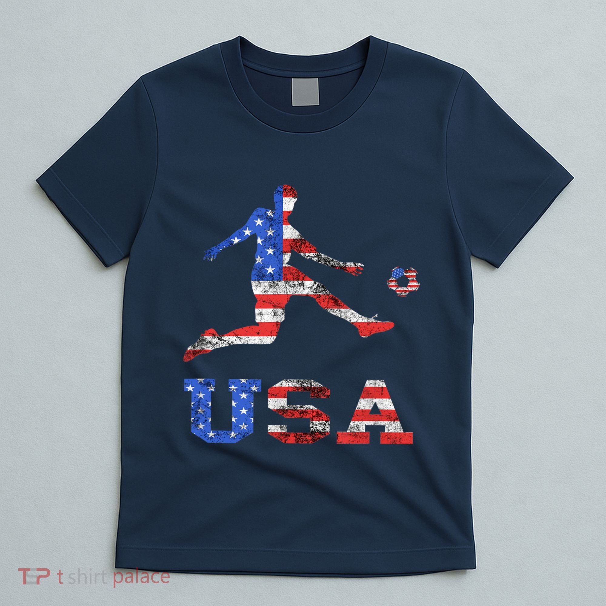 America USA Soccer Player American USA America Flag T-Shirt