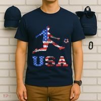 America USA Soccer Player American USA America Flag T-Shirt thumb 6