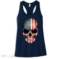 American USA Skull Grunge American Flag Women's Tank Top thumb 0