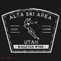 Alta Utah Snow Skiing Button thumb 1