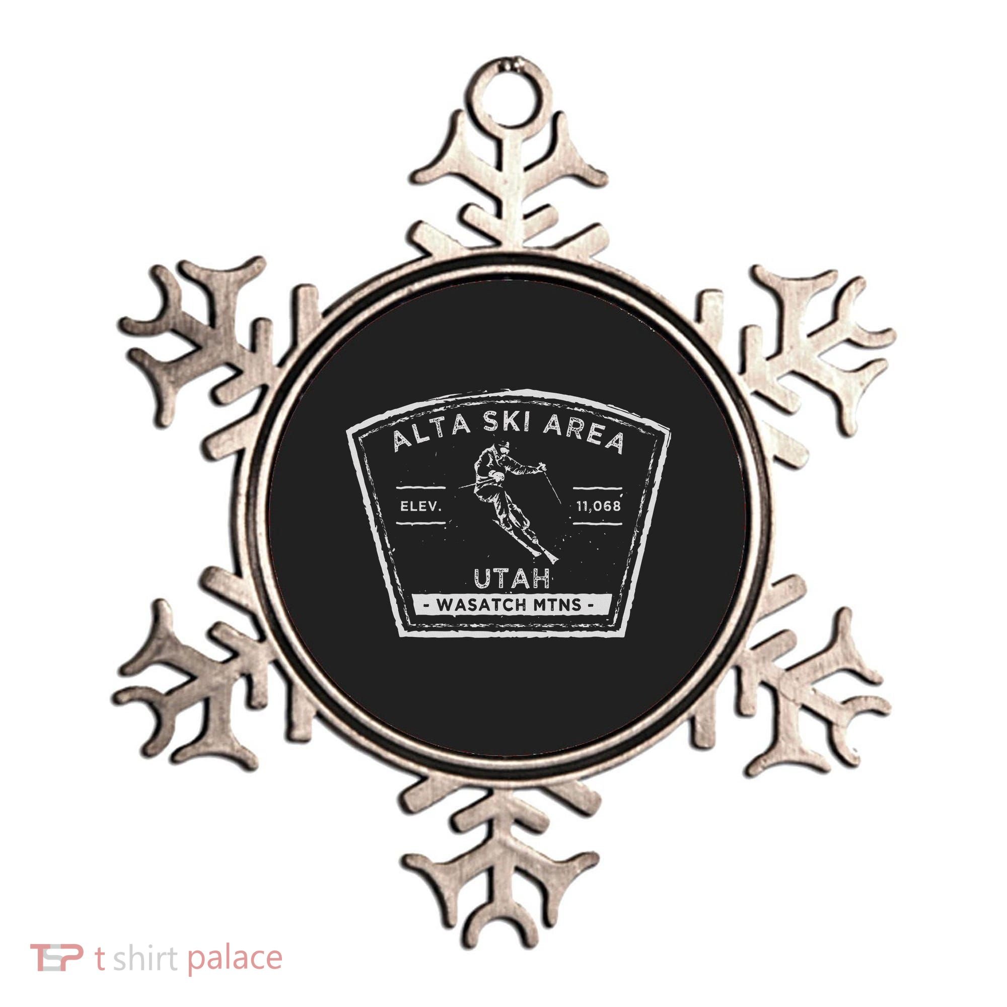 Alta Utah Snow Skiing Ornament