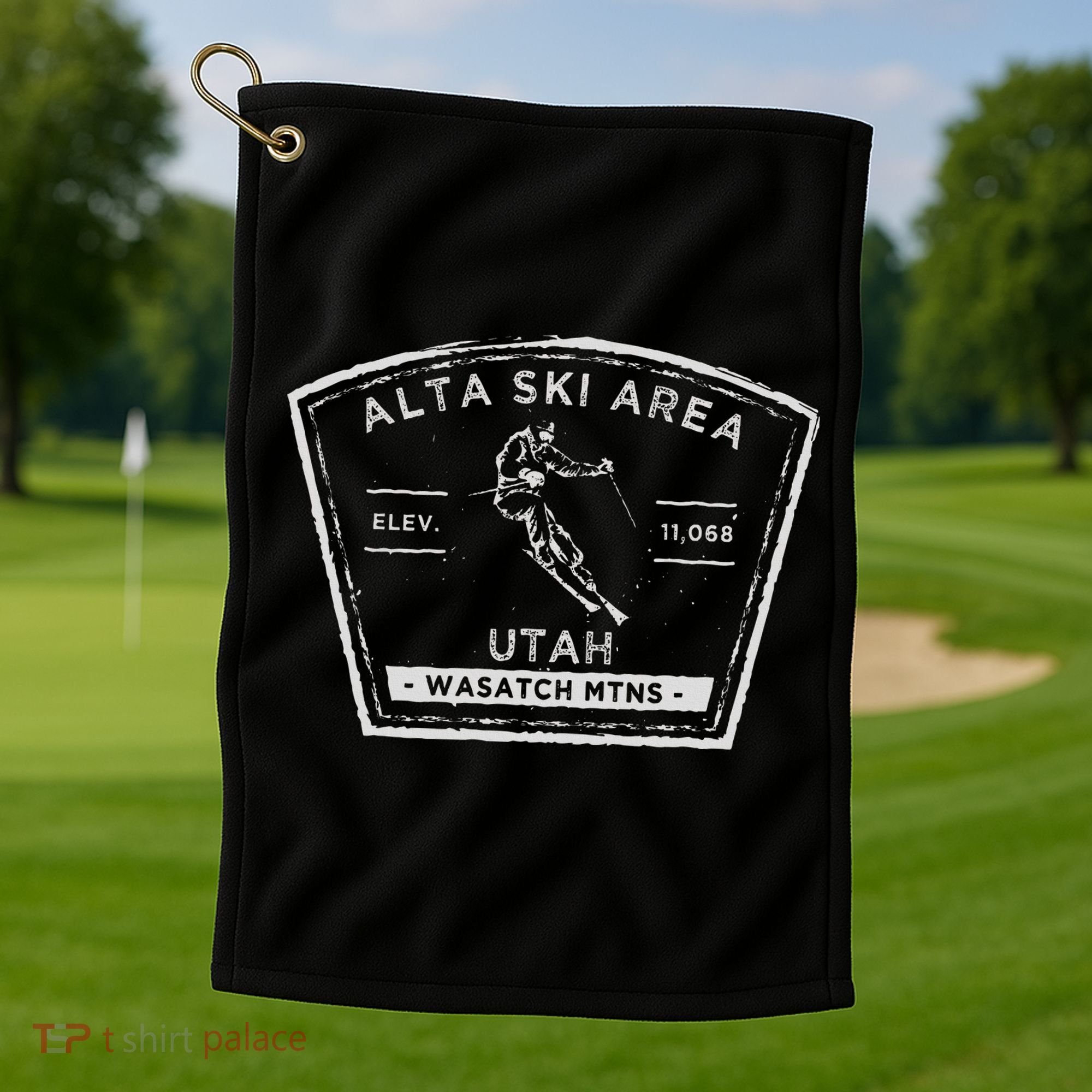 Alta Utah Snow Skiing Golf Towel
