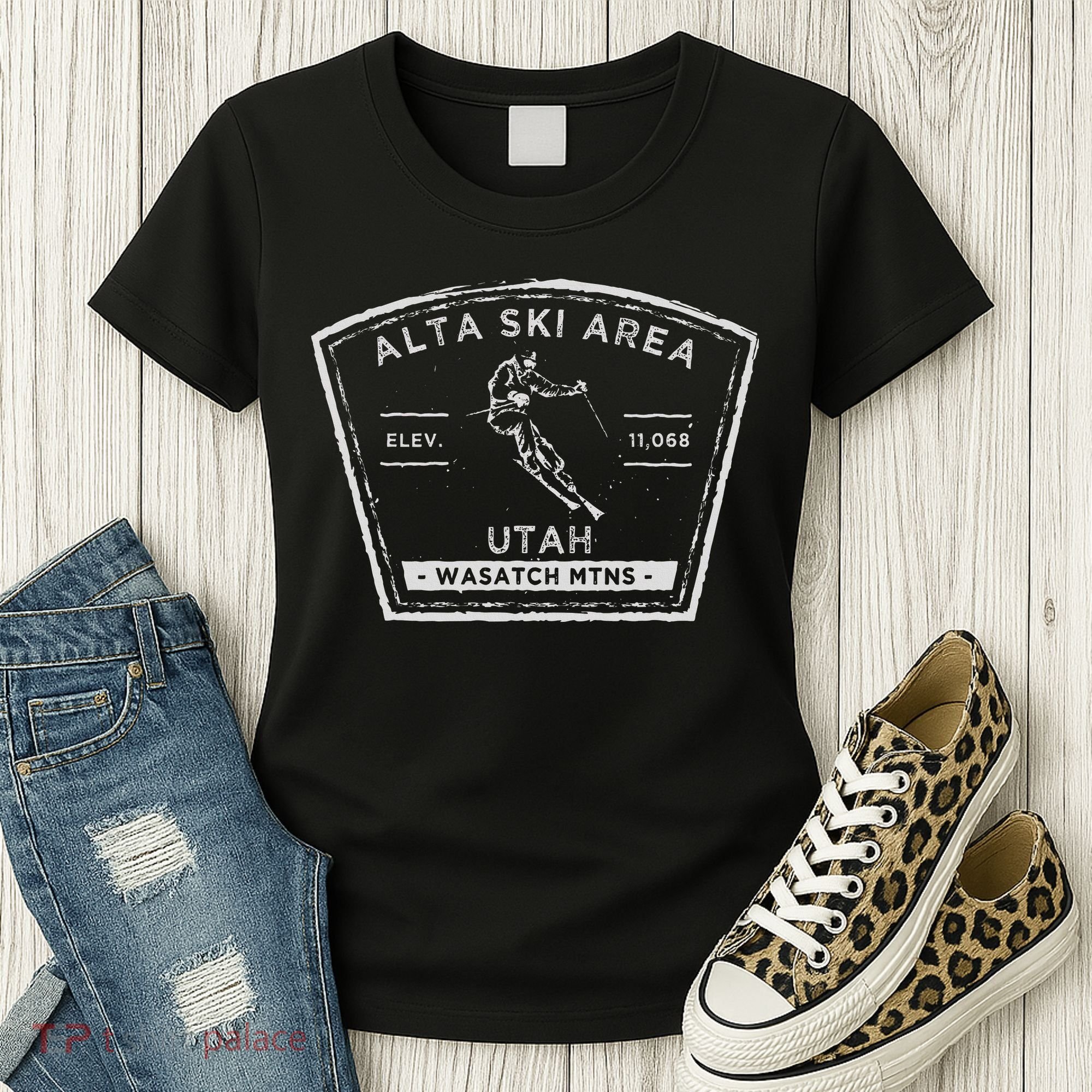 Alta Utah Snow Skiing Women's T-Shirt