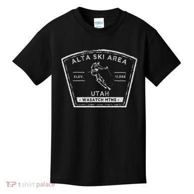 Alta Utah Snow Skiing Kids T-Shirt