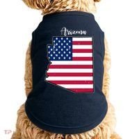 Arizona United States Map Doggie Tank thumb 0