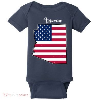 Arizona United States Map Baby Bodysuit