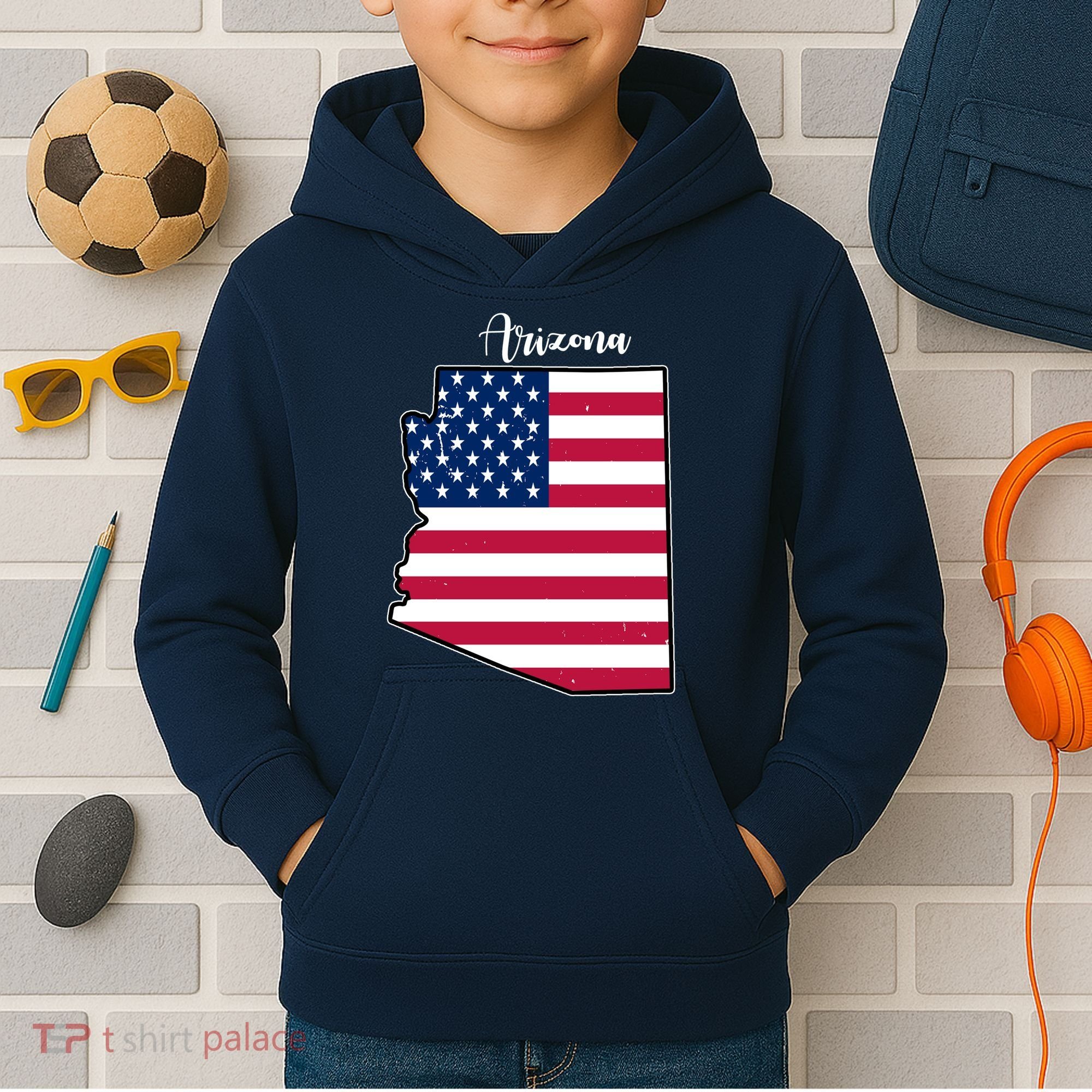 Arizona United States Map Kids Hoodie