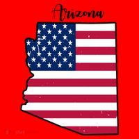 Arizona United States Map Santa Hat thumb 1