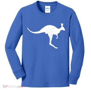 Aussie Kangaroo Kids Long Sleeve Shirt