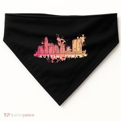 Austin Texas Skyline USA-Made Doggie Bandana