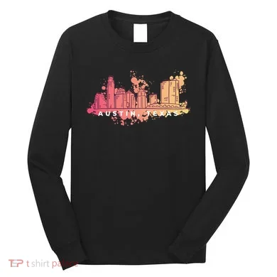 Austin Texas Skyline Long Sleeve Shirt