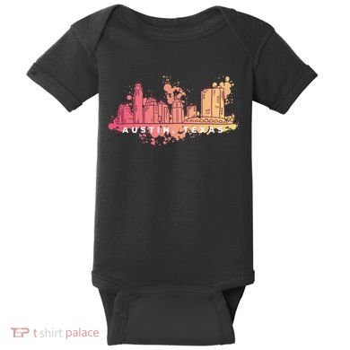 Austin Texas Skyline Baby Bodysuit