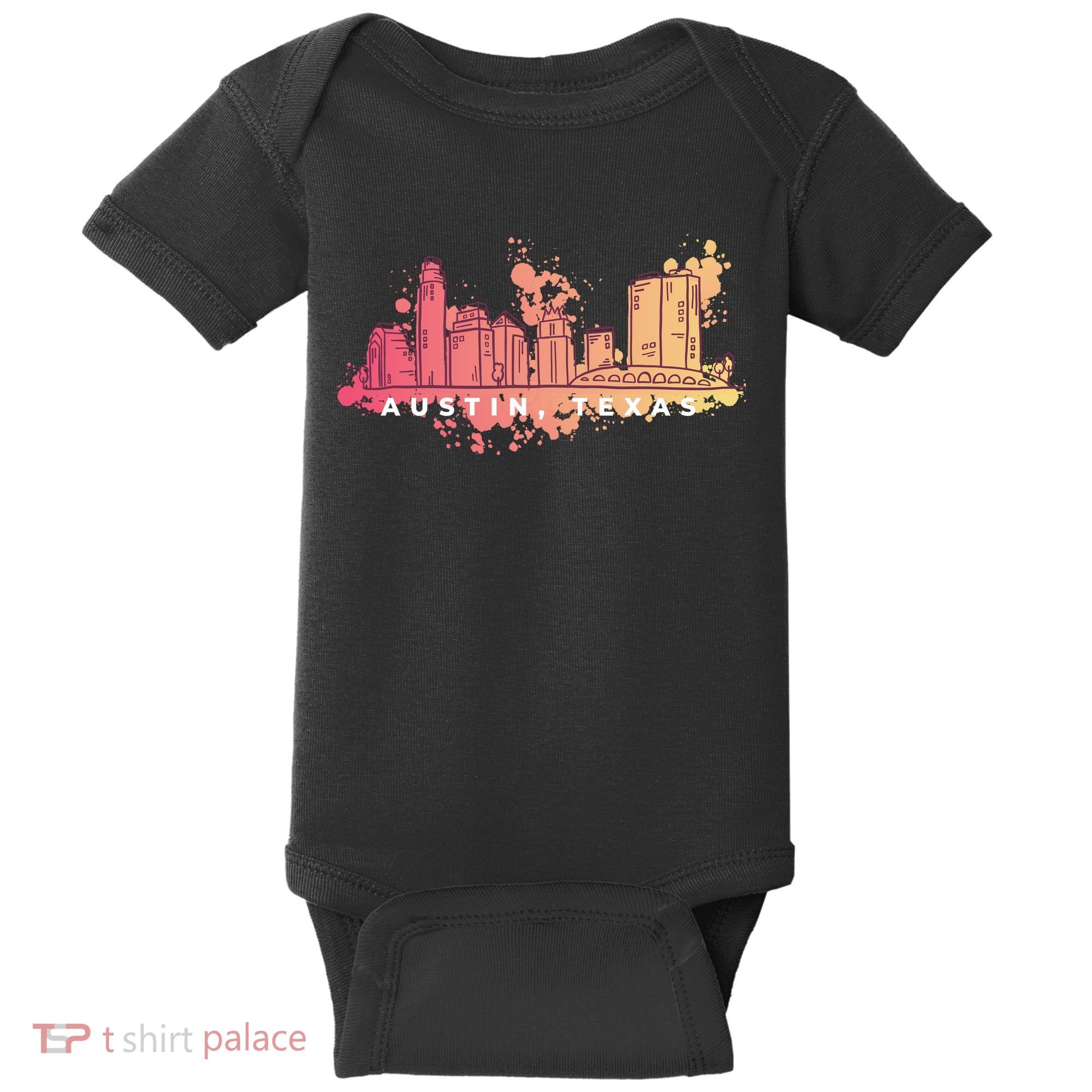 Austin Texas Skyline Baby Bodysuit