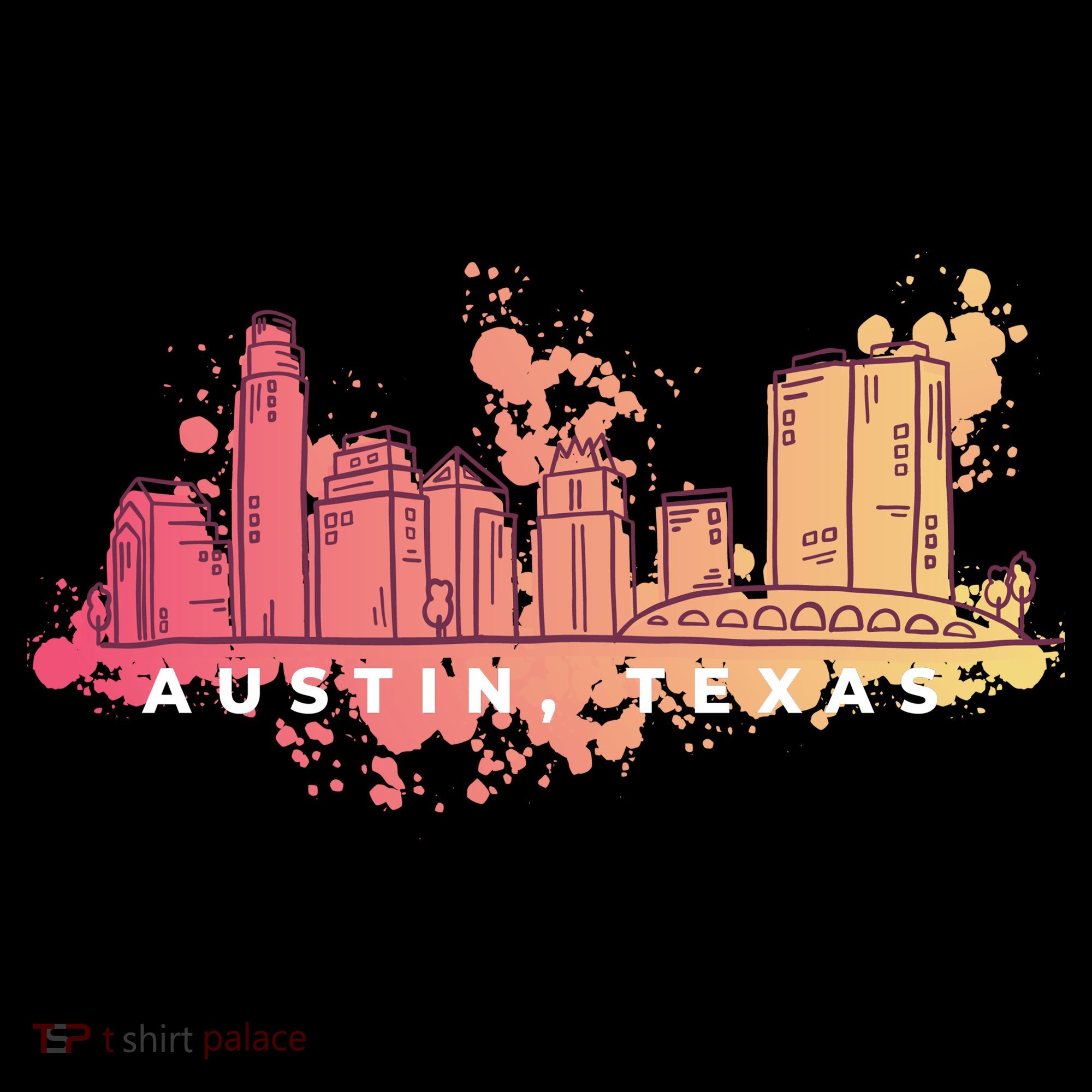 Austin Texas Skyline Women's Long Sleeve Shirt