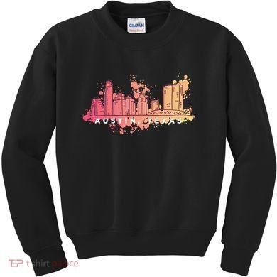Austin Texas Skyline Kids Sweatshirt