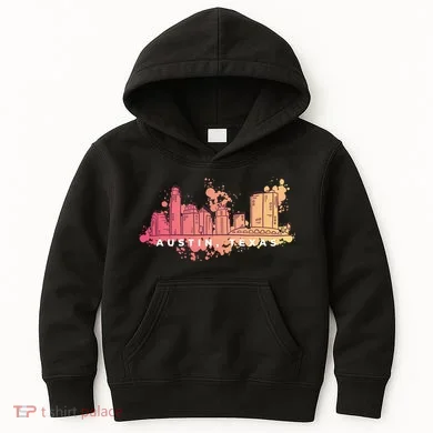 Austin Texas Skyline Kids Hoodie
