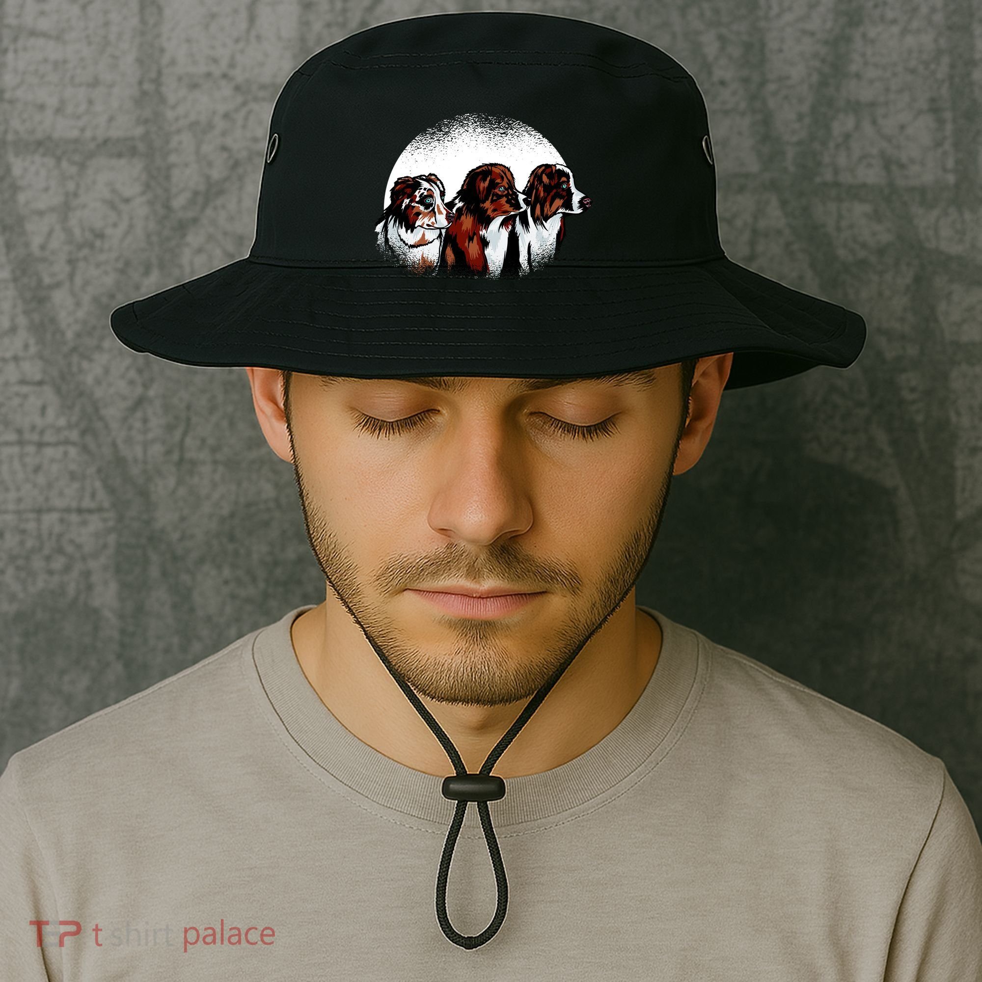 Australian Shepherd Dogs Bucket Hat