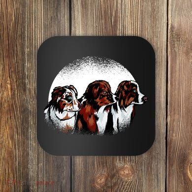 Australian Shepherd Dogs Coaster