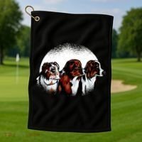 Australian Shepherd Dogs Golf Towel thumb 1