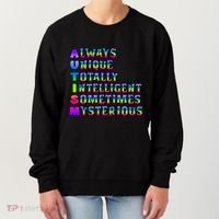 Always Unique Totally Intelligent Sometimes Mysterious Autism Awareness Women's Sweatshirt thumb 0