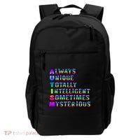 Always Unique Totally Intelligent Sometimes Mysterious Autism Awareness Backpack thumb 0