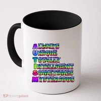 Always Unique Totally Intelligent Sometimes Mysterious Autism Awareness Coffee Mug thumb 0