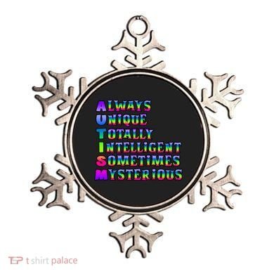 Always Unique Totally Intelligent Sometimes Mysterious Autism Awareness Ornament