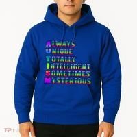 Always Unique Totally Intelligent Sometimes Mysterious Autism Awareness Hoodie thumb 2