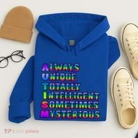 Always Unique Totally Intelligent Sometimes Mysterious Autism Awareness Hoodie thumb 4
