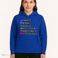 Always Unique Totally Intelligent Sometimes Mysterious Autism Awareness Hoodie thumb 5