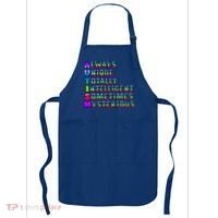 Always Unique Totally Intelligent Sometimes Mysterious Autism Awareness Apron thumb 0