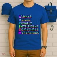 Always Unique Totally Intelligent Sometimes Mysterious Autism Awareness T-Shirt thumb 6