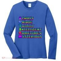 Always Unique Totally Intelligent Sometimes Mysterious Autism Awareness Women's Long Sleeve Shirt thumb 0