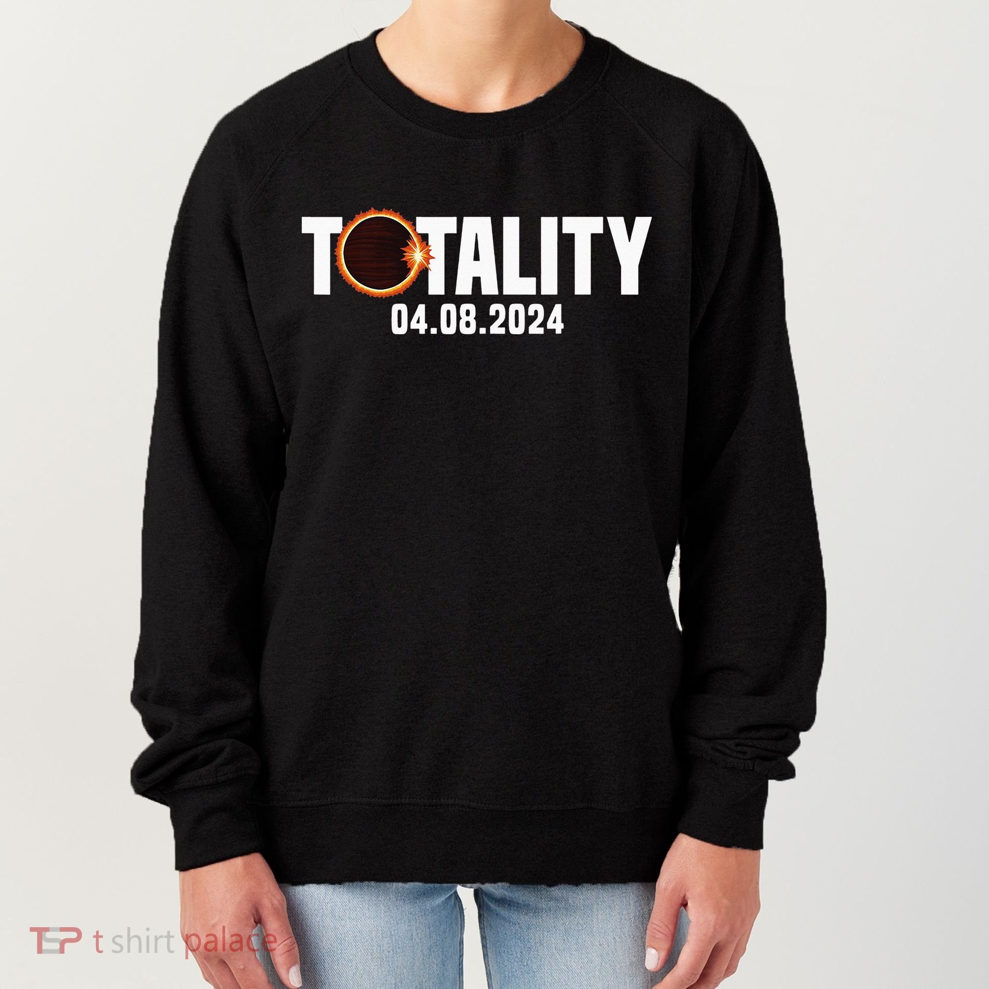 American US Total Totality 04.08.2024 Solar Lunar Eclipse Women's Sweatshirt