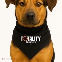 American US Total Totality 04.08.2024 Solar Lunar Eclipse USA-Made Doggie Bandana thumb 1