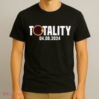 American US Total Totality 04.08.2024 Solar Lunar Eclipse T-Shirt thumb 3