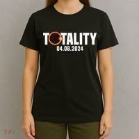 American US Total Totality 04.08.2024 Solar Lunar Eclipse T-Shirt thumb 4